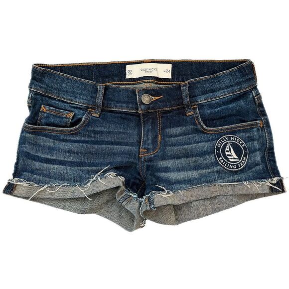 Gilly Hicks Sydney Sailing Team Dark Wash Denim Shorts - Picture 1 of 8